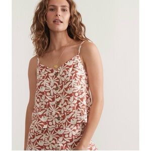 Marine Layer Celeste Hemp Cami Auburn Flora Rust Women’s XL